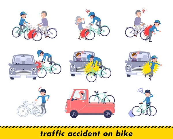 Bisiklet Kazasında Bir Paket Teslimatçı Kadın Yönlendirmesi Çok Kolay — Stok Vektör