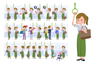 Trendeki bir grup sıradan moda kadını. Yönlendirmesi çok kolay..