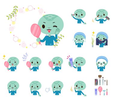 Bir Yılan Çocuk seti. Vektör sanatı. Düzenlemesi kolay..