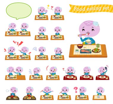 Yılan Kız 'ın yemeklerle ilgili bir seti. Vektör sanatı olduğu için düzenlemesi kolay..