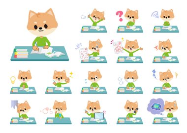 Köpek Çocuk 'un çalışma grubu. Vektör sanatı olduğu için düzenlemesi kolay..