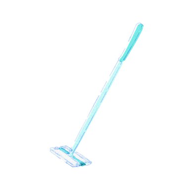 Döşeme sileceği. Suluboya bir dokunuş..