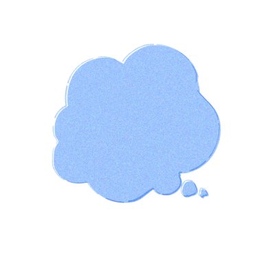 Konuşma baloncuğu düşün. Suluboya bir dokunuş..