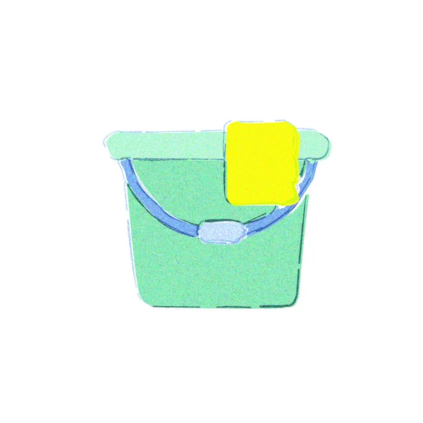 Bucket Watercolor Touch — Stock Photo, Image