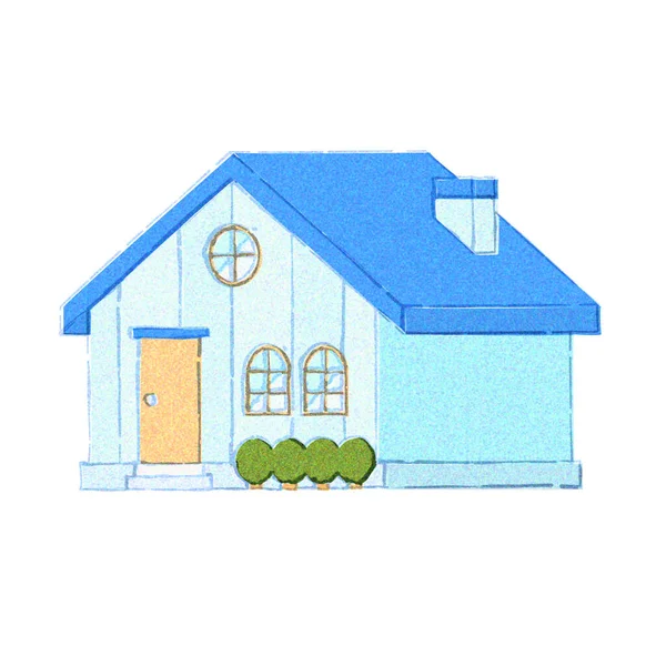 Deformed House Watercolor Touch — Stock Photo, Image