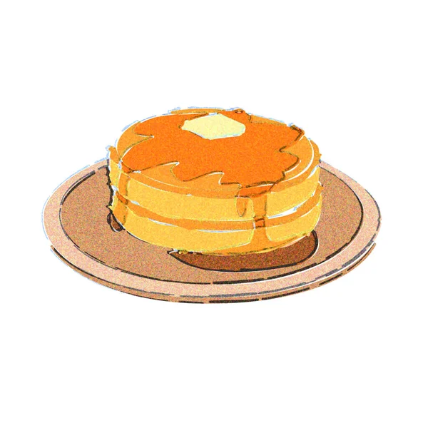 Pancakes Akvarell Touch — Stockfoto