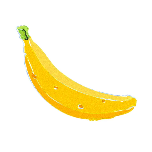 Bananenfrucht Ist Eine Aquarellberührung — Stockfoto