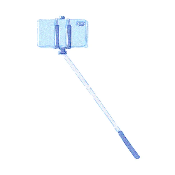 Selfie Stick African Continente Toque Aquarela — Fotografia de Stock