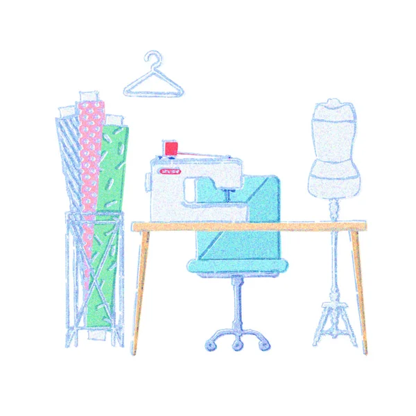 Apparel Workplace Watercolor Touch — Stock Photo, Image