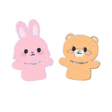 Kukla hayvan. Suluboya bir dokunuş..