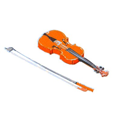 Keman. Suluboya bir dokunuş..