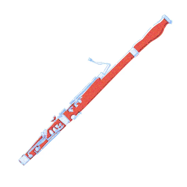 Fagott Bassoon Watercolor Touch — Stock Photo, Image