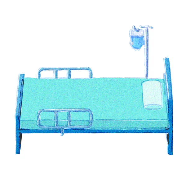 Säng Sjukhusrummet Det Akvarell Touch — Stockfoto