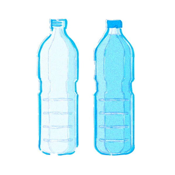 Pet Bottle Watercolor Touch — Stock Photo, Image