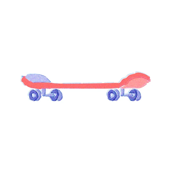Skateboard Akvarel Dotek — Stock fotografie