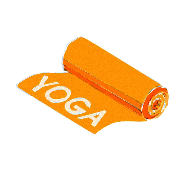 Yoga Mat Watercolor Touch — Stock Photo, Image