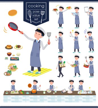 Aşçılıkla ilgili bir grup erkek sürücü. Yönlendirmesi çok kolay..