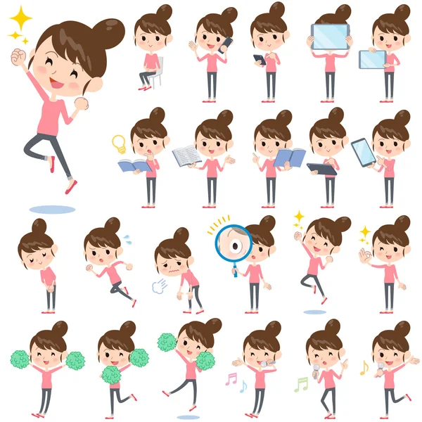 Topuz saç anne pantolon stili 2