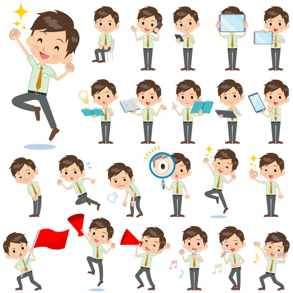 okul çocuğu yeşil shortsleeved gömlek 2