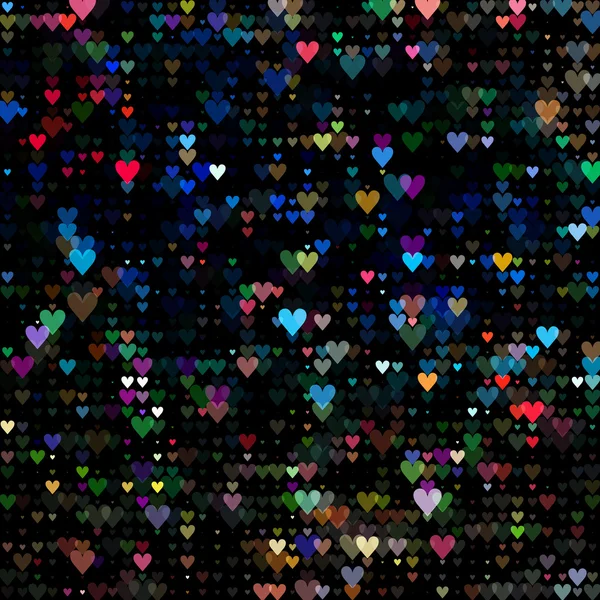 Цветные точки неонового сердца — стоковый вектор