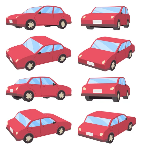 3D coche sedán tipo — Vector de stock