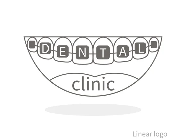 Logo della clinica dentale — Vettoriale Stock