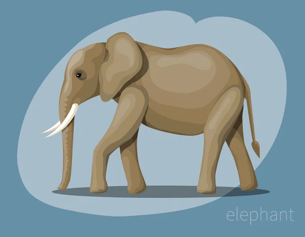 La imagen de un elefante africano — Vector de stock