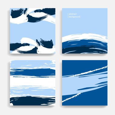 El çizimi elementleri olan modaya uygun kare sanat şablonları. Sosyal medya paylaşımları, mobil uygulamalar ve pankartlar için uygun