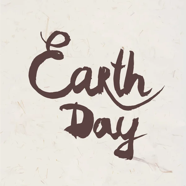 Lettering Earth Day — Stock Vector