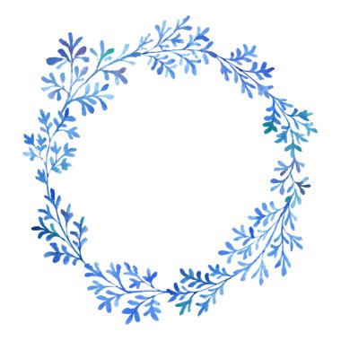 Suluboya mavi flora