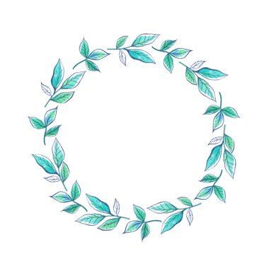 suluboya çiçek çerçevesi.