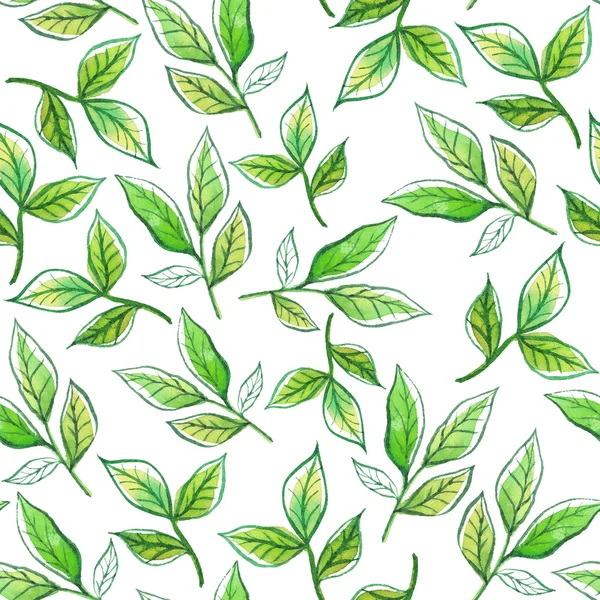 Watercolor pattern leaves