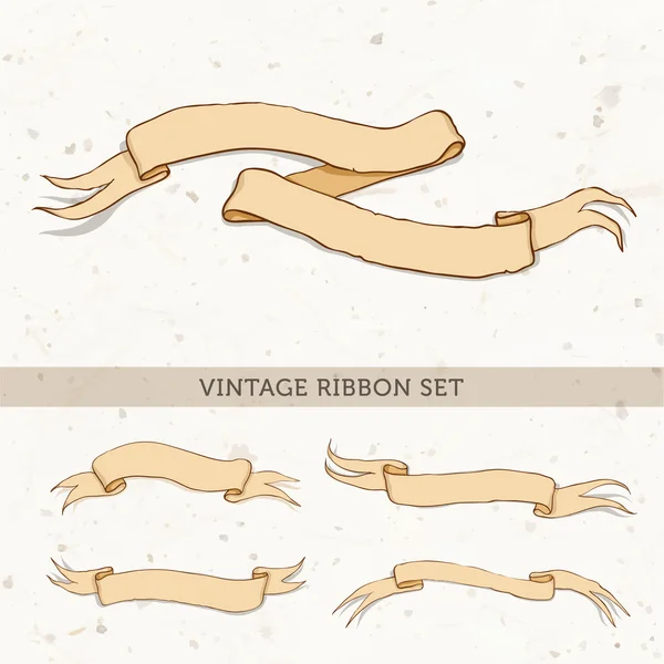 Vintage red ribbon — Stock Vector