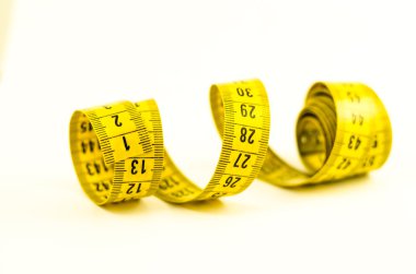 Teyp ölçüm üzerinde beyaz