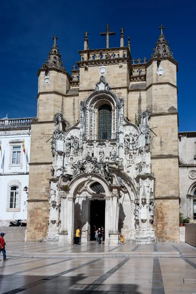 Coimbra Portugalsko Srpna 2018 Fasáda Kostela Santa Cruz Který Nachází — Stock fotografie