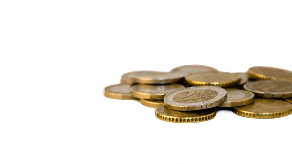 Money and coins from europe, a group of coins — Stock Photo, Image