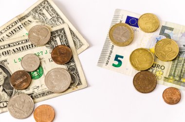 euro vs us dollar clipart
