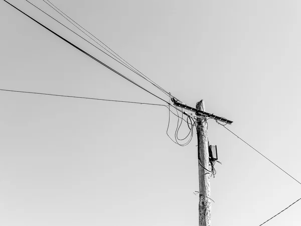 Electric pole with wires — Stock Photo, Image