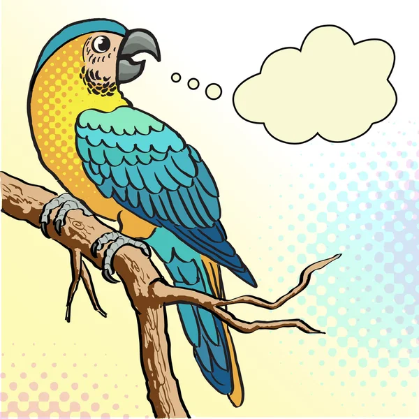 Красочный попугай - Иллюстрация — стоковый вектор