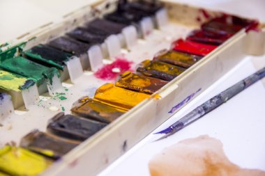 renkler çok renkli paletle