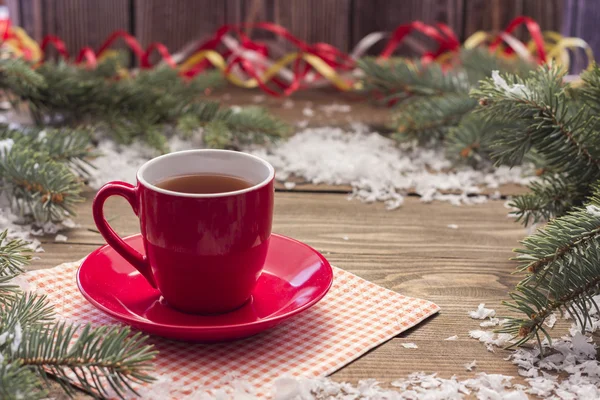 Tea in a red circle — Stock Photo, Image