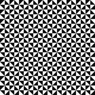 Kusursuz desen. Soyut geometrik doku. Siyah-beyaz arka plan. Tek renkli üçgen tasarım. Vektör illüstrasyonu.