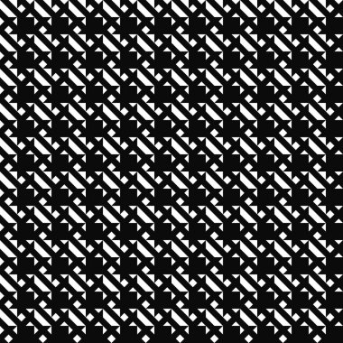 Kusursuz geometrik desen. Soyut doku. Siyah-beyaz arka plan. Tek renkli tasarım. Vektör illüstrasyonu.