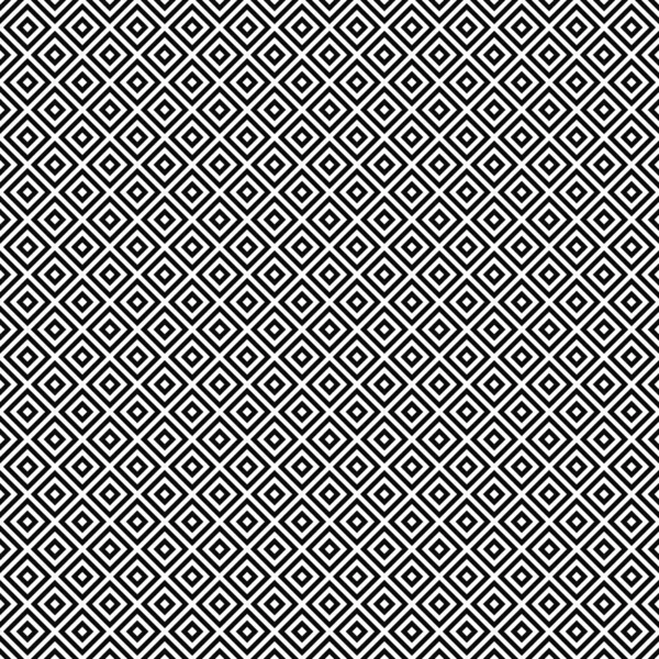 Nahtlose Geometrische Muster Rauten Schwarz Weißer Hintergrund Monochromes Design Vektorillustration — Stockvektor