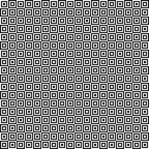 Nahtlose Geometrische Muster Textur Von Quadraten Schwarz Weißer Hintergrund Monochromes — Stockvektor