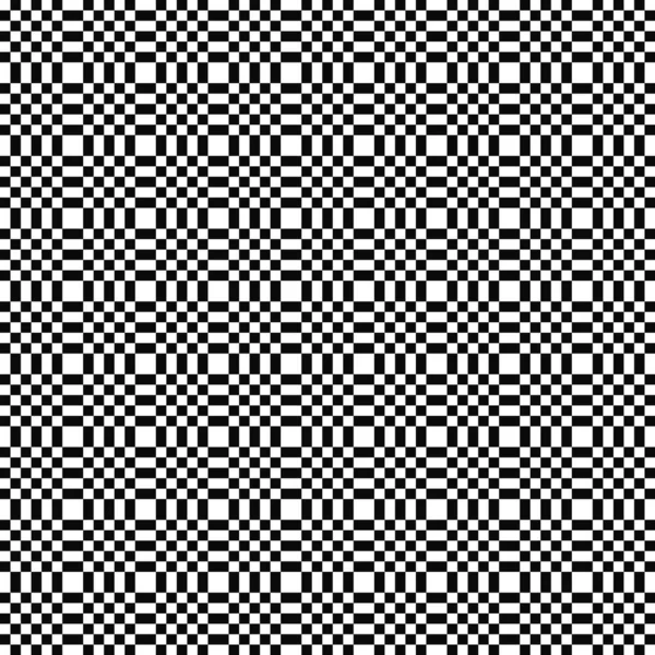 Nahtloses Muster Geometrische Textur Schwarz Weißer Hintergrund Monochromes Quadratisches Design — Stockvektor