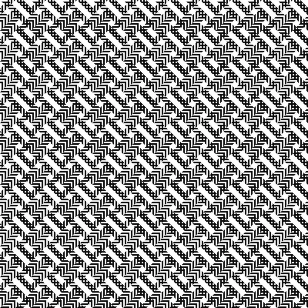无缝几何图案 抽象纹理 黑白相间的背景单色设计 矢量说明 — 图库矢量图片