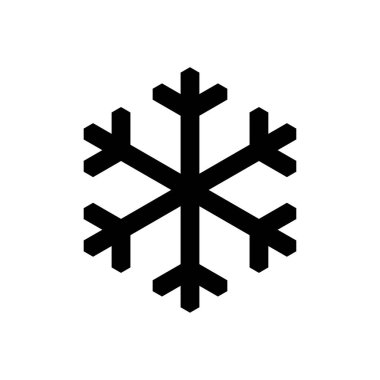 Kar taneli resim, beyaz arkaplanda izole edilmiş bir simge. Vektör illüstrasyonu.