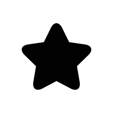 Yıldız resimtogramı, beyaz arkaplanda izole edilmiş kopyalama alanı olan simge. Vektör illüstrasyonu.