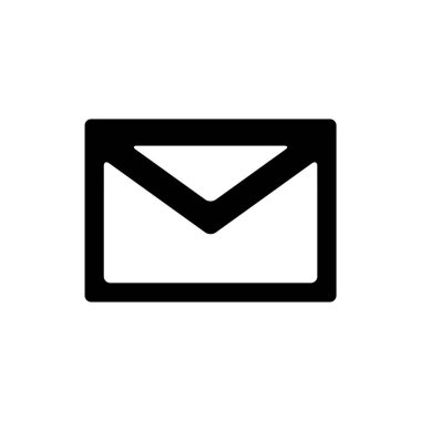 Zarflı resim, beyaz arkaplanda izole edilmiş bir simge. Vektör illüstrasyonu.